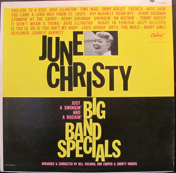 JUNE CHRISTY - Big Band Specials [Vinyl] June Christy - Disque 33T
